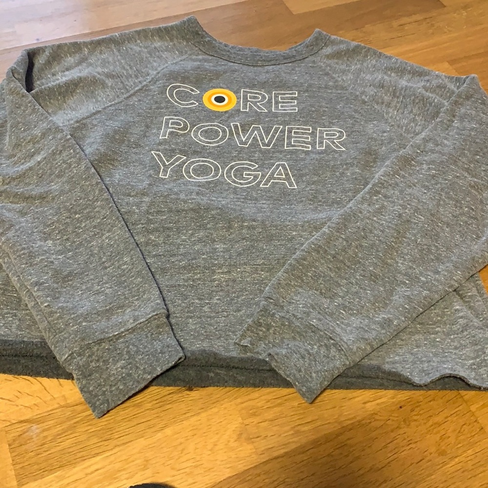 Corepower Yoga crew neck noodie cropped